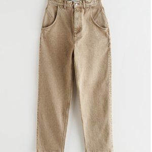 Beige Tan Tapered HighWaist Jeans: & Other Stories